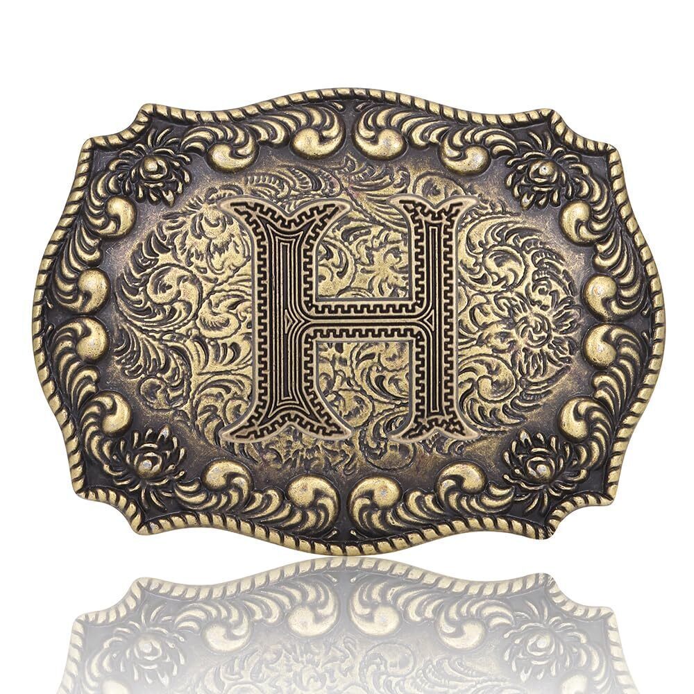 7184 Belt Buckles Western Cowboy Initial Letters ABCDJMR Texas Rodeo Belt